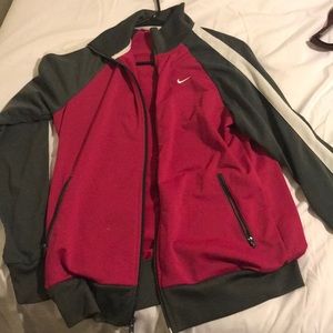 Pink , Gray , and White zip up